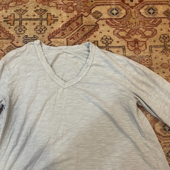 WILT | Long sleeve ruffle asymmetrical top light blue small - Picture 4 of 6